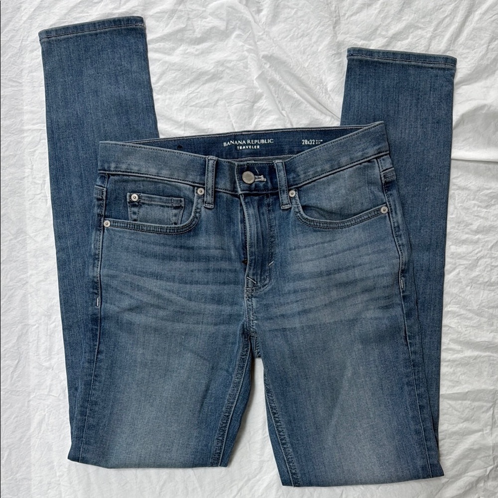 Banana Republic Blue Slim Traveler Jeans